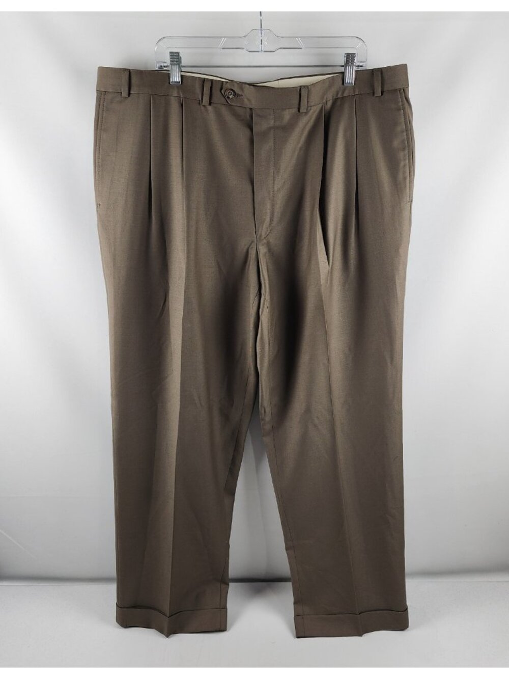 Lauren Ralph Lauren Pants Mens 42x30 Brown Wool Cashmere Blend Dress Pants